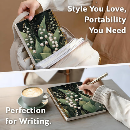 Journaling Notebooks for Women, Lotus Notebook -Meditation Yoga Spiritual Inspirational Planner Notebook Journal Gifts, A5 Spiral Journal Notebook Office Supplies Gifts for Women Birthday Christmas (Golden)