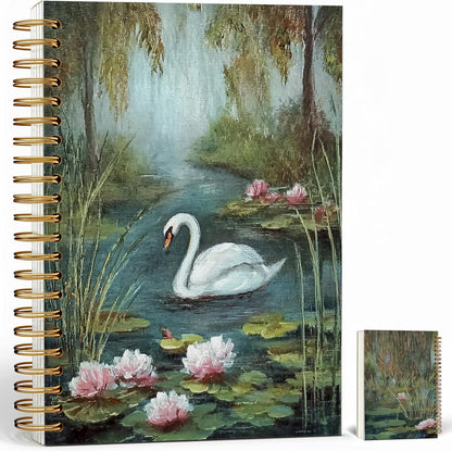 Journaling Notebooks for Women, Lotus Notebook -Meditation Yoga Spiritual Inspirational Planner Notebook Journal Gifts, A5 Spiral Journal Notebook Office Supplies Gifts for Women Birthday Christmas (Golden)