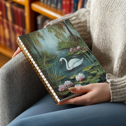 Journaling Notebooks for Women, Lotus Notebook -Meditation Yoga Spiritual Inspirational Planner Notebook Journal Gifts, A5 Spiral Journal Notebook Office Supplies Gifts for Women Birthday Christmas (Golden)