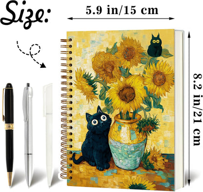 Journaling Notebooks for Women, Lotus Notebook -Meditation Yoga Spiritual Inspirational Planner Notebook Journal Gifts, A5 Spiral Journal Notebook Office Supplies Gifts for Women Birthday Christmas (Golden)