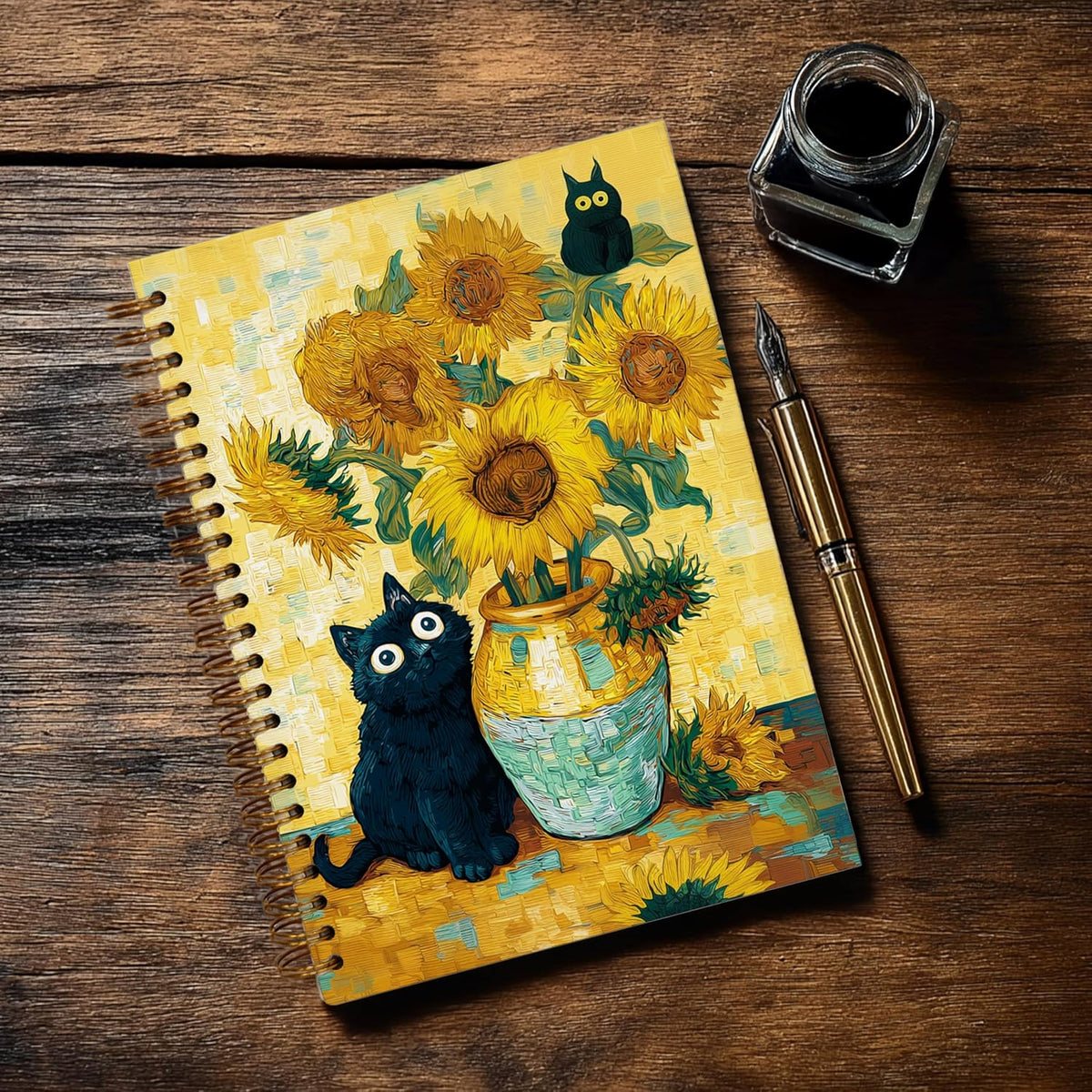 Journaling Notebooks for Women, Lotus Notebook -Meditation Yoga Spiritual Inspirational Planner Notebook Journal Gifts, A5 Spiral Journal Notebook Office Supplies Gifts for Women Birthday Christmas (Golden)