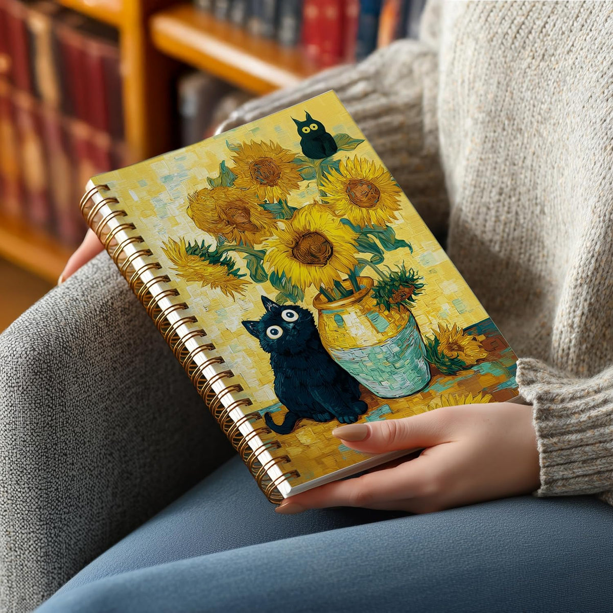 Journaling Notebooks for Women, Lotus Notebook -Meditation Yoga Spiritual Inspirational Planner Notebook Journal Gifts, A5 Spiral Journal Notebook Office Supplies Gifts for Women Birthday Christmas (Golden)