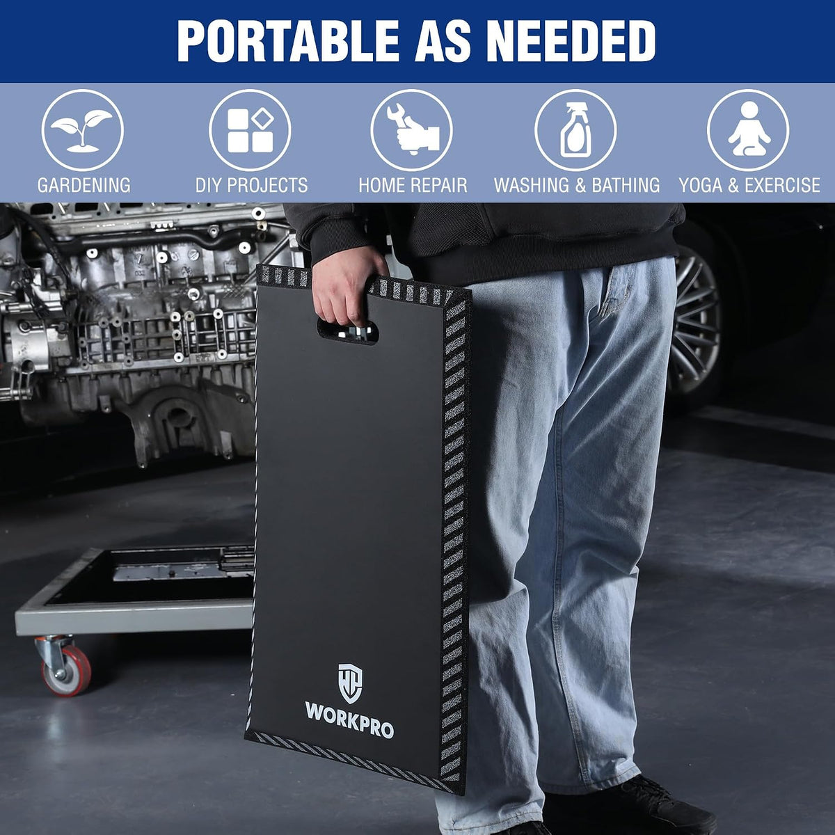 Extra Thick Kneeling Pad, Soft NBR Foam Knee Cushioning for Knees