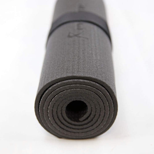 Large Exercise Mat 6 x 4 feet (72" x 48" x 1/4") 6 mm Thick & High Density Mat for Home Cardio and Yoga Workouts, Durable Gym Floor, Black