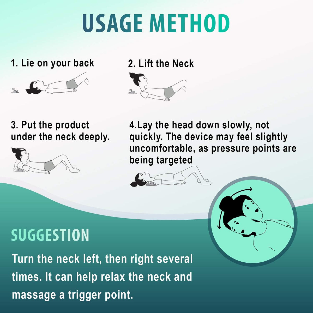 Trigger Point Pillow - Head and Neck Pain Relief Traction Device- Acupressure Support Relaxer for Tension Headache Relief, Improved Decompression and Muscle Relaxation