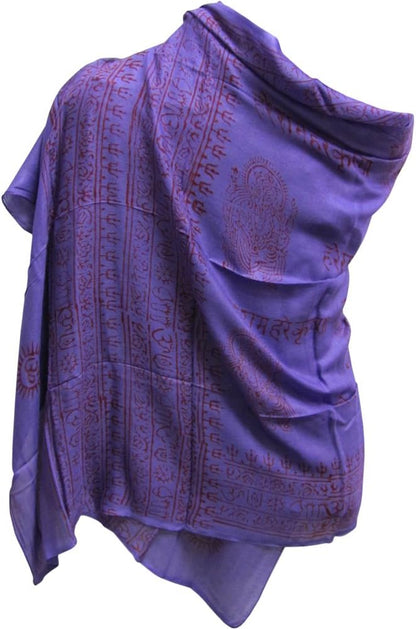 Indian Ganesh Om Meditation Yoga Altar Cloth Prayer Shawl Scarf