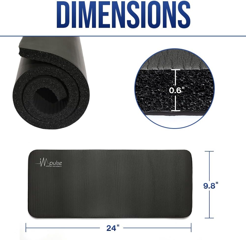 Yoga Knee Pads Cushion - Extra Thick 1 Inch (25mm) Workout Mat Cushion