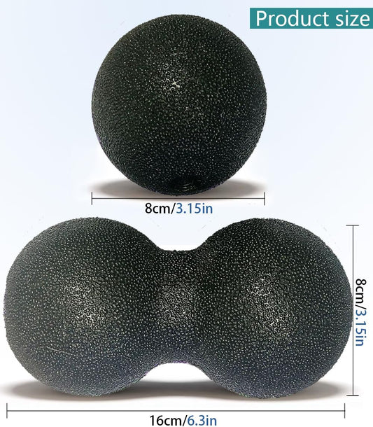Peanut Massage Ball, Double Lacrosse Foam Roller for Physical Therapy, Firm