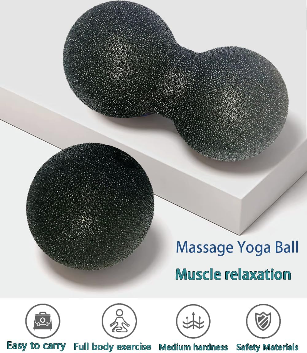 Peanut Massage Ball, Double Lacrosse Foam Roller for Physical Therapy, Firm