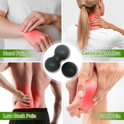 Peanut Massage Ball, Double Lacrosse Foam Roller for Physical Therapy, Firm