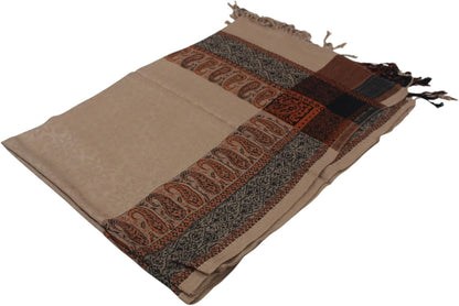 Handloom Wool Meditation Shawl, Oversized Wrap Throw, Gift for Men and Women