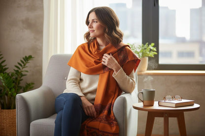 Handloom Wool Meditation Shawl, Oversized Wrap Throw, Gift for Men and Women