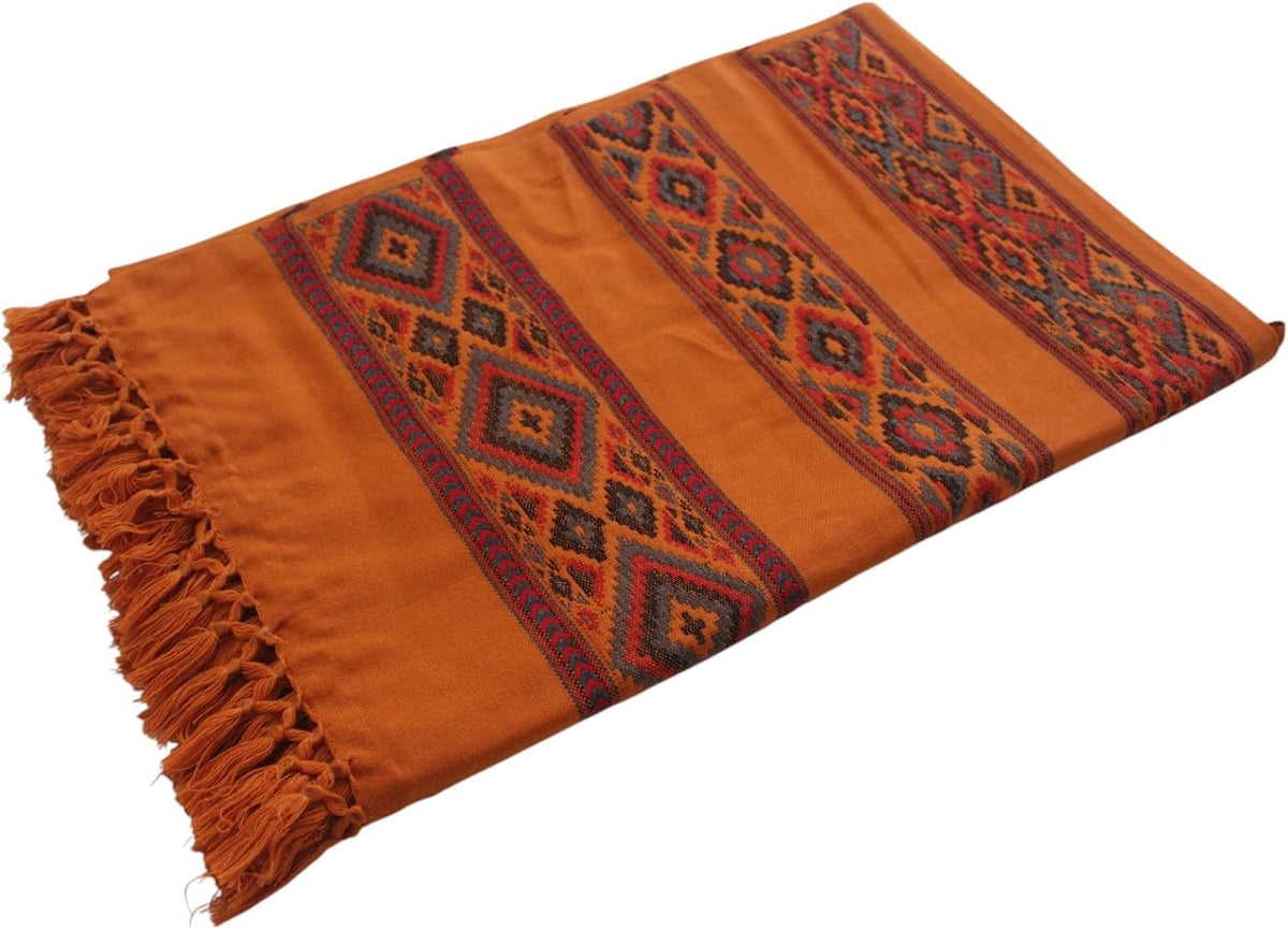 Handloom Wool Meditation Shawl, Oversized Wrap Throw, Gift for Men and Women
