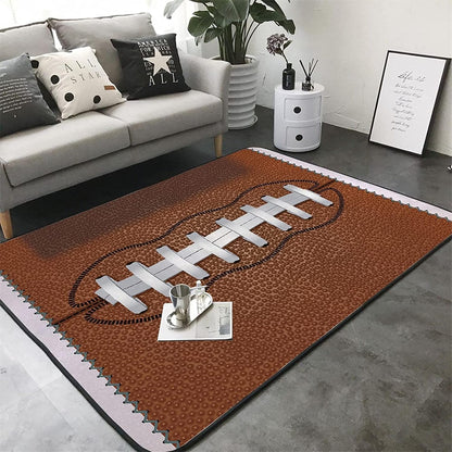 Sports Field Area Rug,5x7ft, Soccer Field Chalked Blackboard Football Stadium Board Painted Non-Slip Soft Carpet Floor Mat Indoor Living Room Bedroom Rugs Yoga Mat Home Decor