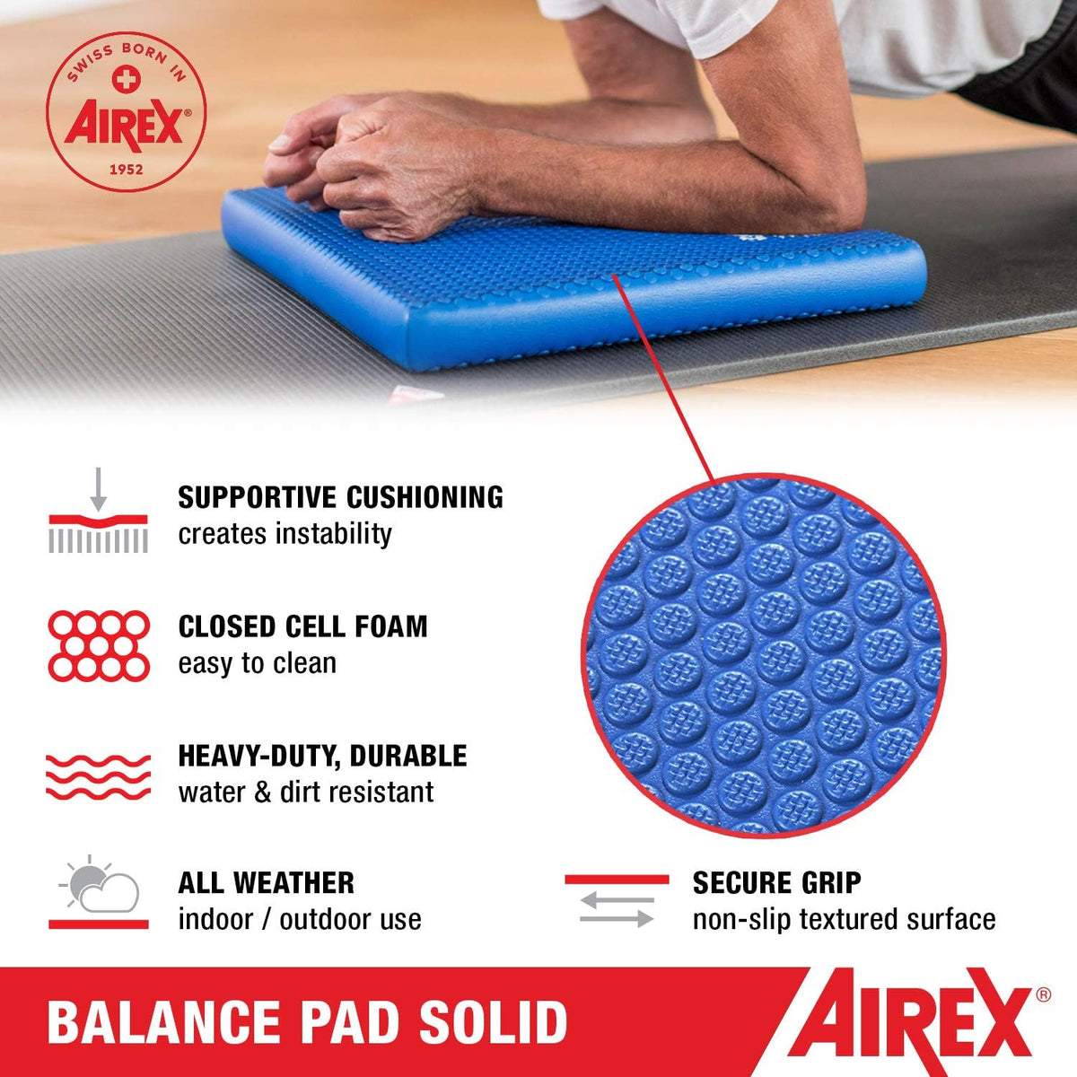 Balance Pad – Stability Trainer for Balance, Stretching, Physical Therapy, Exercise, Mobility, Rehabilitation and Core Training Non-Slip Closed Cell Foam Premium Balance Pad