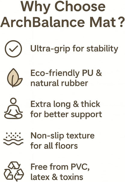 Clean Yoga Mat - Extra Long Non-Slip PU & Natural Rubber, 4.5mm Thick, Eco-Friendly Yoga Mat for Hot Yoga, Pilates & Home Workout