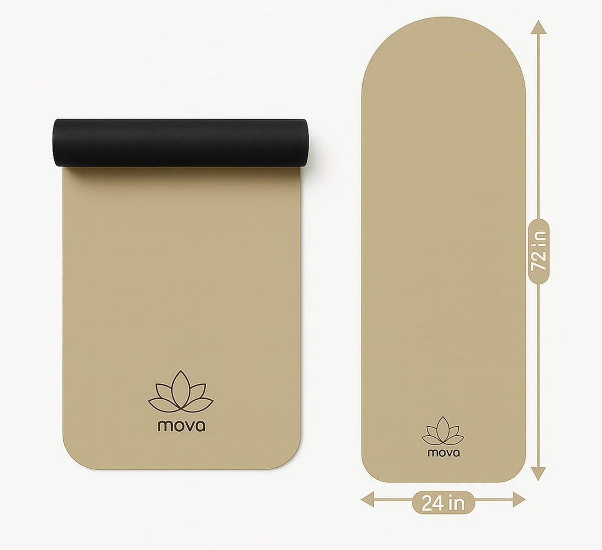Clean Yoga Mat - Extra Long Non-Slip PU & Natural Rubber, 4.5mm Thick, Eco-Friendly Yoga Mat for Hot Yoga, Pilates & Home Workout