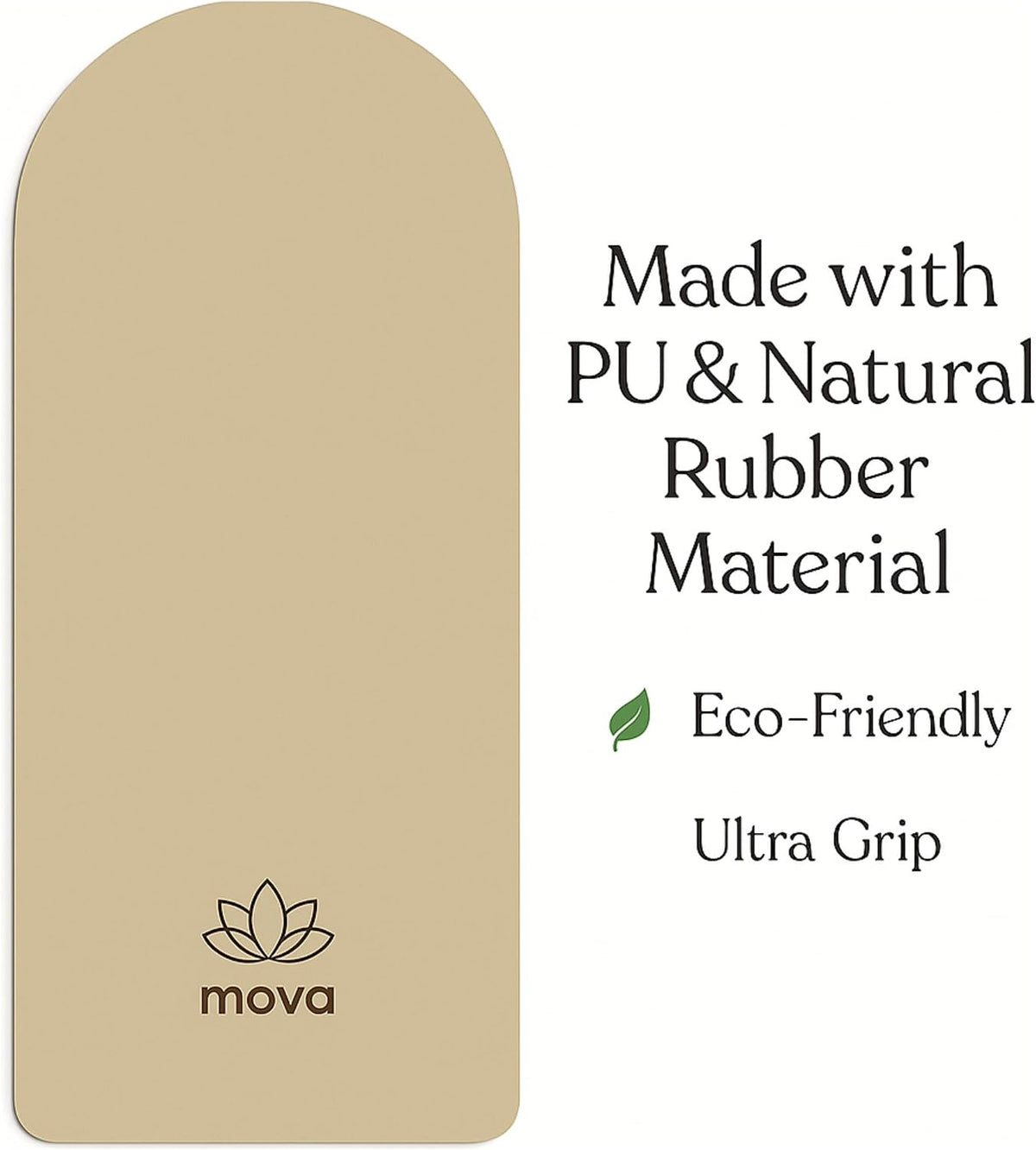 Clean Yoga Mat - Extra Long Non-Slip PU & Natural Rubber, 4.5mm Thick, Eco-Friendly Yoga Mat for Hot Yoga, Pilates & Home Workout