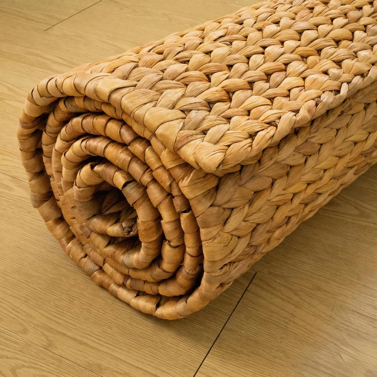 Water Hyacinth Yoga Mat | Non-Slip Exercise & Fitness Mat for Yoga | Natural Rug, Straw Floor Mat for Your Living Room, Bedroom, and More