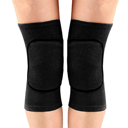 Men Women Protective Knee Pads, Anti-Slip Padded Sponge Knee Brace Knee Support for Football Volleyball Dance Skating Basketball Sports (Medium,Nude)