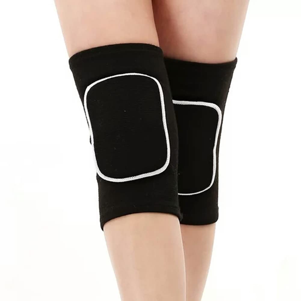 Men Women Protective Knee Pads, Anti-Slip Padded Sponge Knee Brace Knee Support for Football Volleyball Dance Skating Basketball Sports (Medium,Nude)