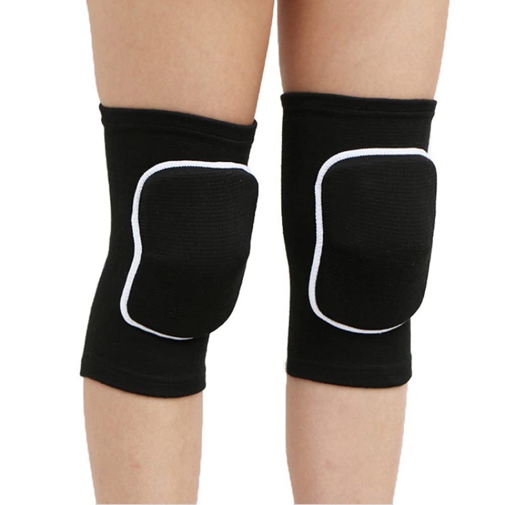 Men Women Protective Knee Pads, Anti-Slip Padded Sponge Knee Brace Knee Support for Football Volleyball Dance Skating Basketball Sports (Medium,Nude)