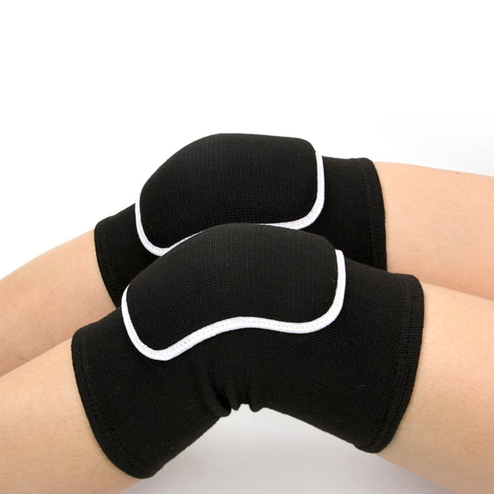 Men Women Protective Knee Pads, Anti-Slip Padded Sponge Knee Brace Knee Support for Football Volleyball Dance Skating Basketball Sports (Medium,Nude)
