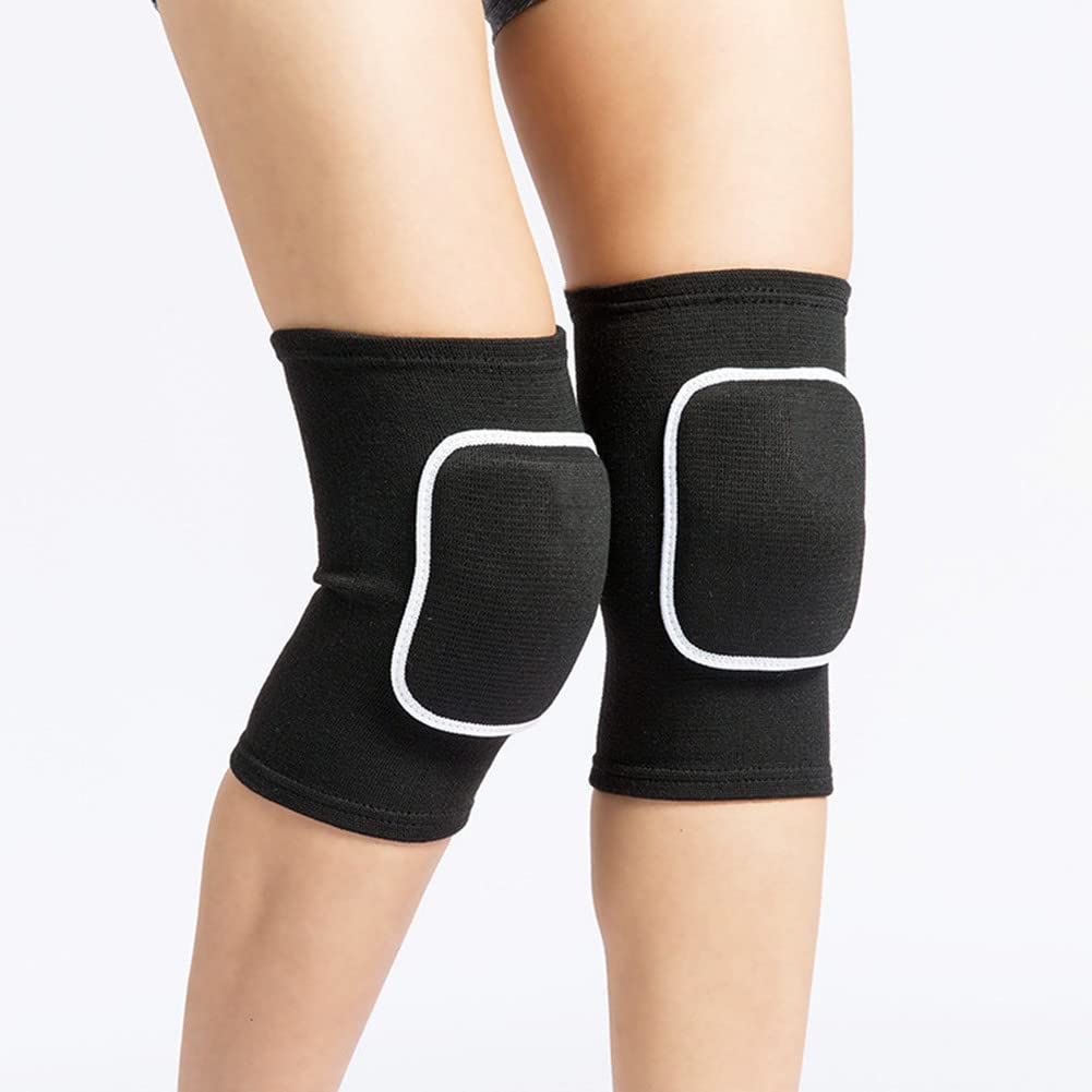 Men Women Protective Knee Pads, Anti-Slip Padded Sponge Knee Brace Knee Support for Football Volleyball Dance Skating Basketball Sports (Medium,Nude)