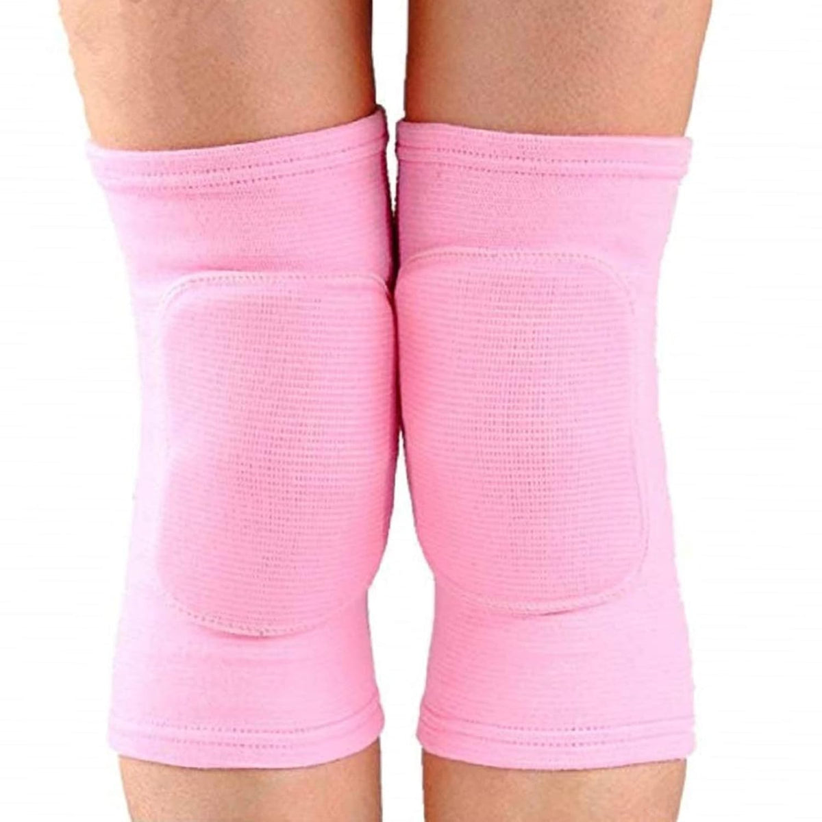 Men Women Protective Knee Pads, Anti-Slip Padded Sponge Knee Brace Knee Support for Football Volleyball Dance Skating Basketball Sports (Medium,Nude)