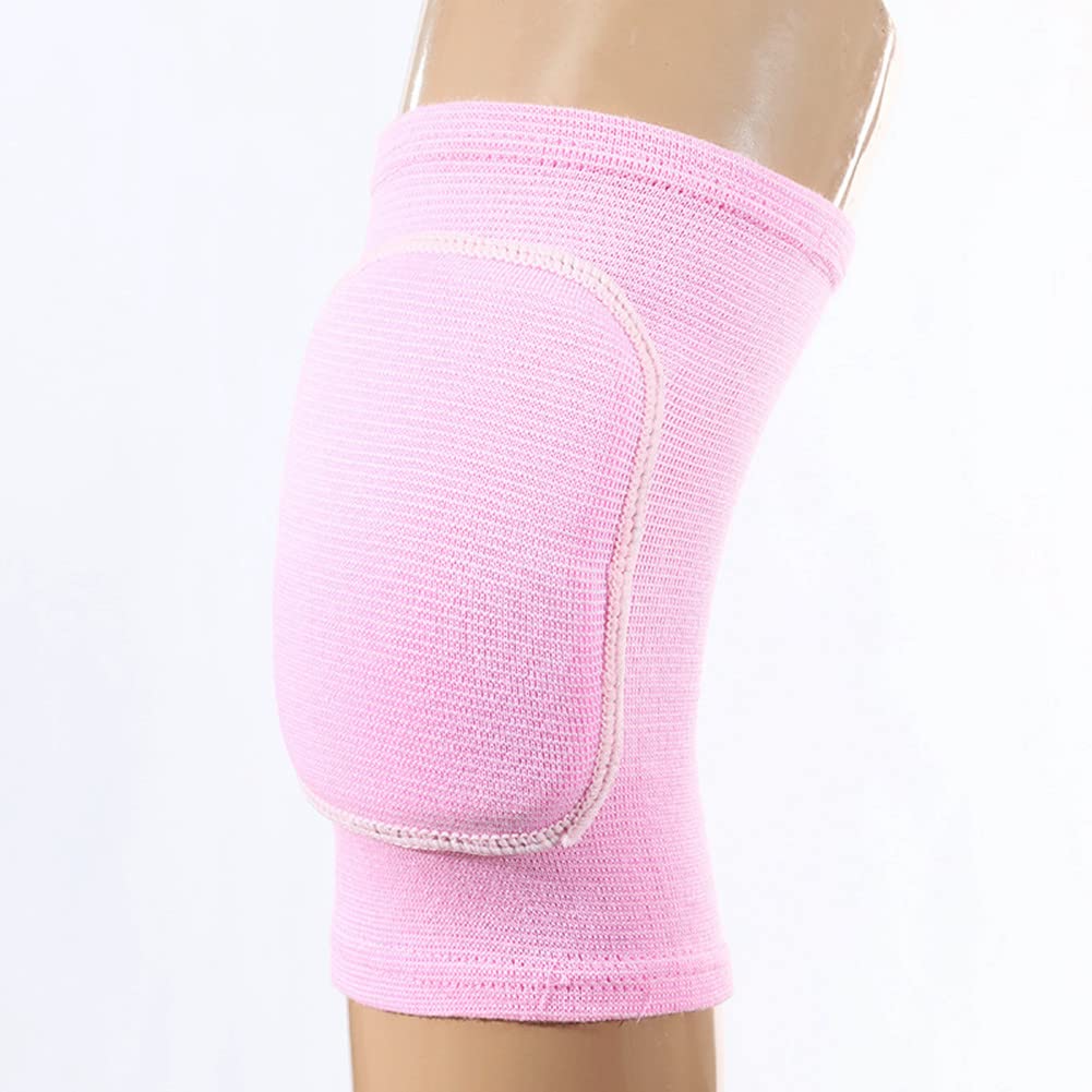 Men Women Protective Knee Pads, Anti-Slip Padded Sponge Knee Brace Knee Support for Football Volleyball Dance Skating Basketball Sports (Medium,Nude)