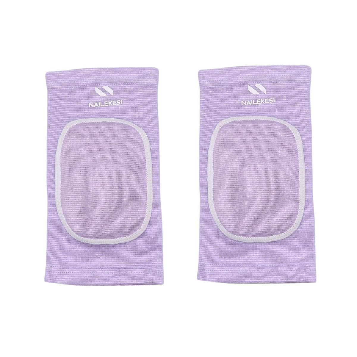 Men Women Protective Knee Pads, Anti-Slip Padded Sponge Knee Brace Knee Support for Football Volleyball Dance Skating Basketball Sports (Medium,Nude)