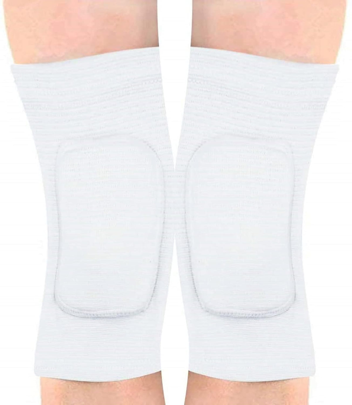 Men Women Protective Knee Pads, Anti-Slip Padded Sponge Knee Brace Knee Support for Football Volleyball Dance Skating Basketball Sports (Medium,Nude)