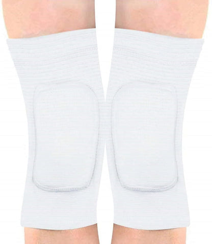Men Women Protective Knee Pads, Anti-Slip Padded Sponge Knee Brace Knee Support for Football Volleyball Dance Skating Basketball Sports (Medium,Nude)