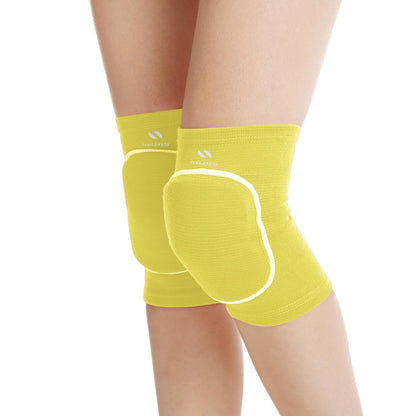 Men Women Protective Knee Pads, Anti-Slip Padded Sponge Knee Brace Knee Support for Football Volleyball Dance Skating Basketball Sports (Medium,Nude)