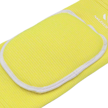 Men Women Protective Knee Pads, Anti-Slip Padded Sponge Knee Brace Knee Support for Football Volleyball Dance Skating Basketball Sports (Medium,Nude)