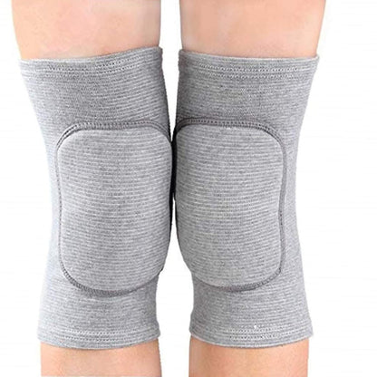 Men Women Protective Knee Pads, Anti-Slip Padded Sponge Knee Brace Knee Support for Football Volleyball Dance Skating Basketball Sports (Medium,Nude)