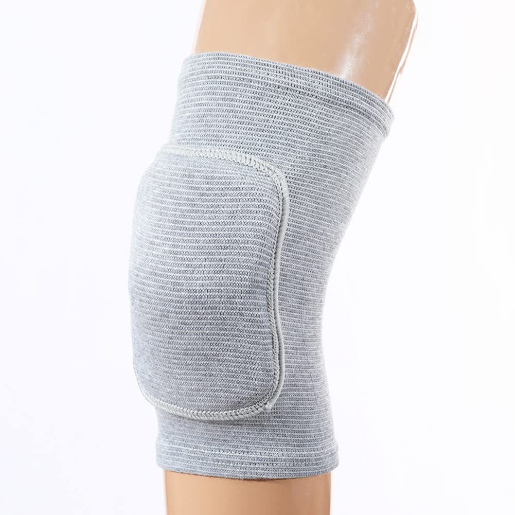 Men Women Protective Knee Pads, Anti-Slip Padded Sponge Knee Brace Knee Support for Football Volleyball Dance Skating Basketball Sports (Medium,Nude)