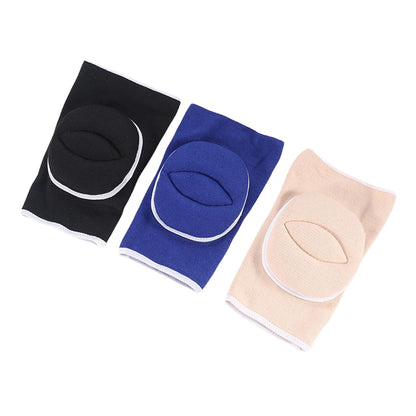 Men Women Protective Knee Pads, Anti-Slip Padded Sponge Knee Brace Knee Support for Football Volleyball Dance Skating Basketball Sports (Medium,Nude)
