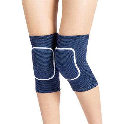 Men Women Protective Knee Pads, Anti-Slip Padded Sponge Knee Brace Knee Support for Football Volleyball Dance Skating Basketball Sports (Medium,Nude)