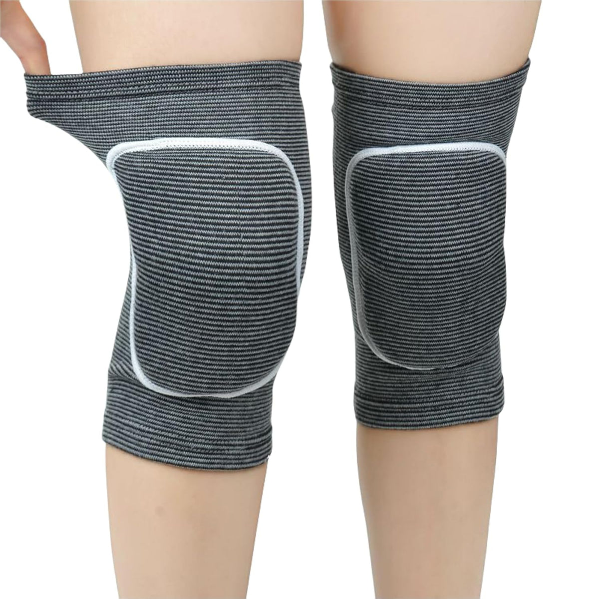Men Women Protective Knee Pads, Anti-Slip Padded Sponge Knee Brace Knee Support for Football Volleyball Dance Skating Basketball Sports (Medium,Nude)