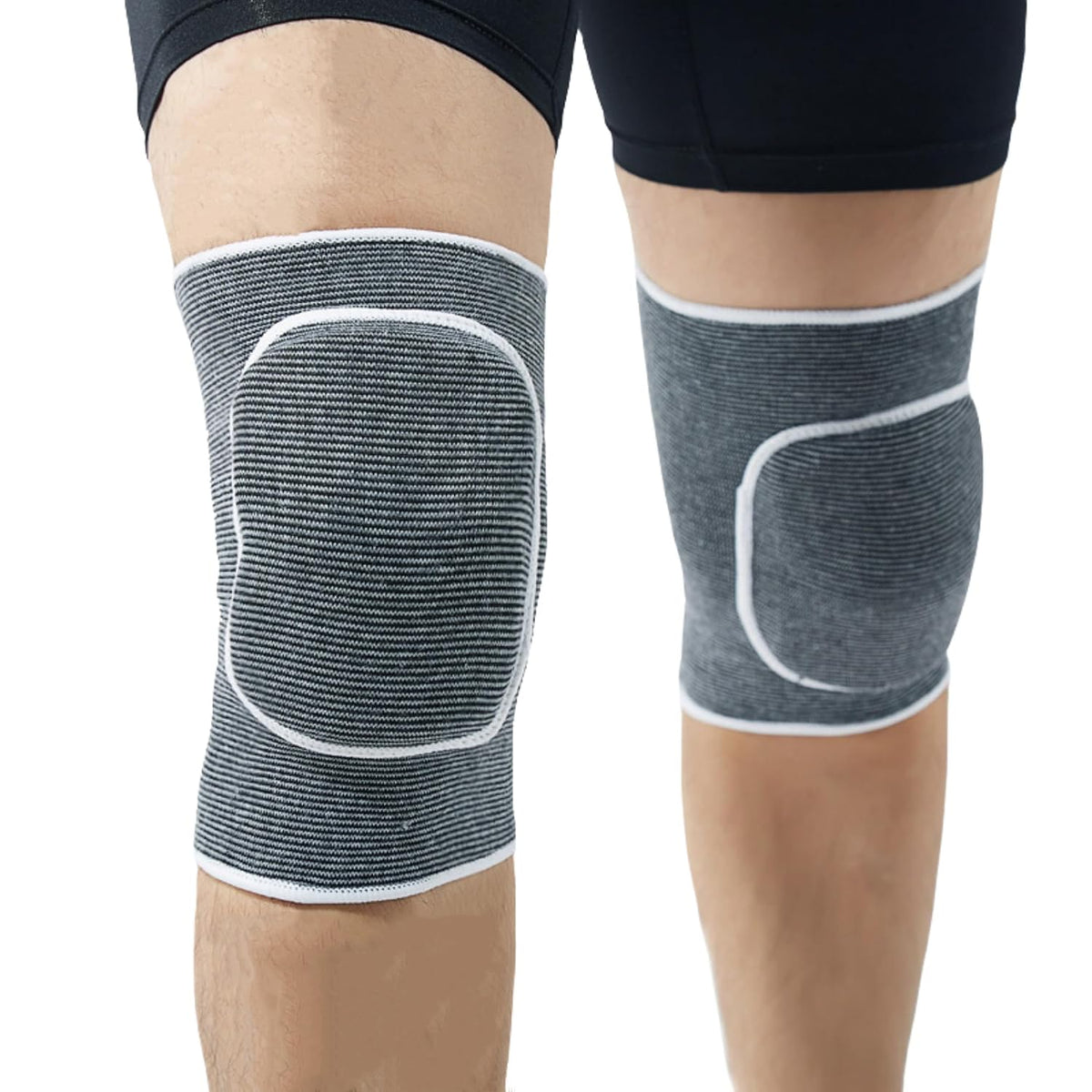 Men Women Protective Knee Pads, Anti-Slip Padded Sponge Knee Brace Knee Support for Football Volleyball Dance Skating Basketball Sports (Medium,Nude)