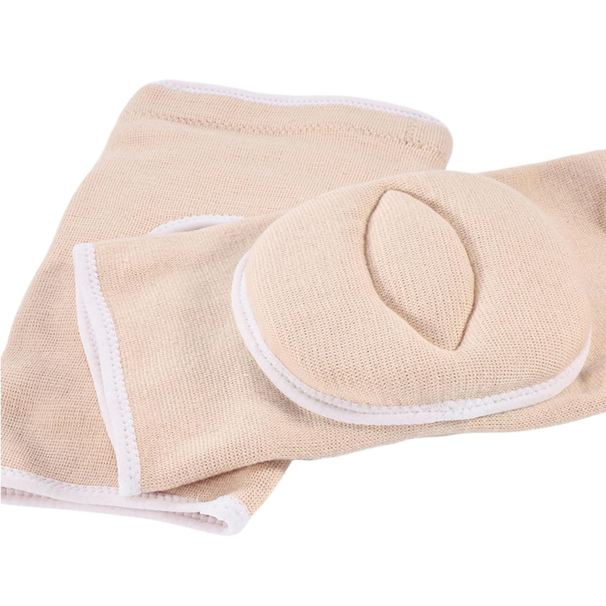Men Women Protective Knee Pads, Anti-Slip Padded Sponge Knee Brace Knee Support for Football Volleyball Dance Skating Basketball Sports (Medium,Nude)