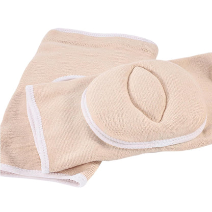 Men Women Protective Knee Pads, Anti-Slip Padded Sponge Knee Brace Knee Support for Football Volleyball Dance Skating Basketball Sports (Medium,Nude)