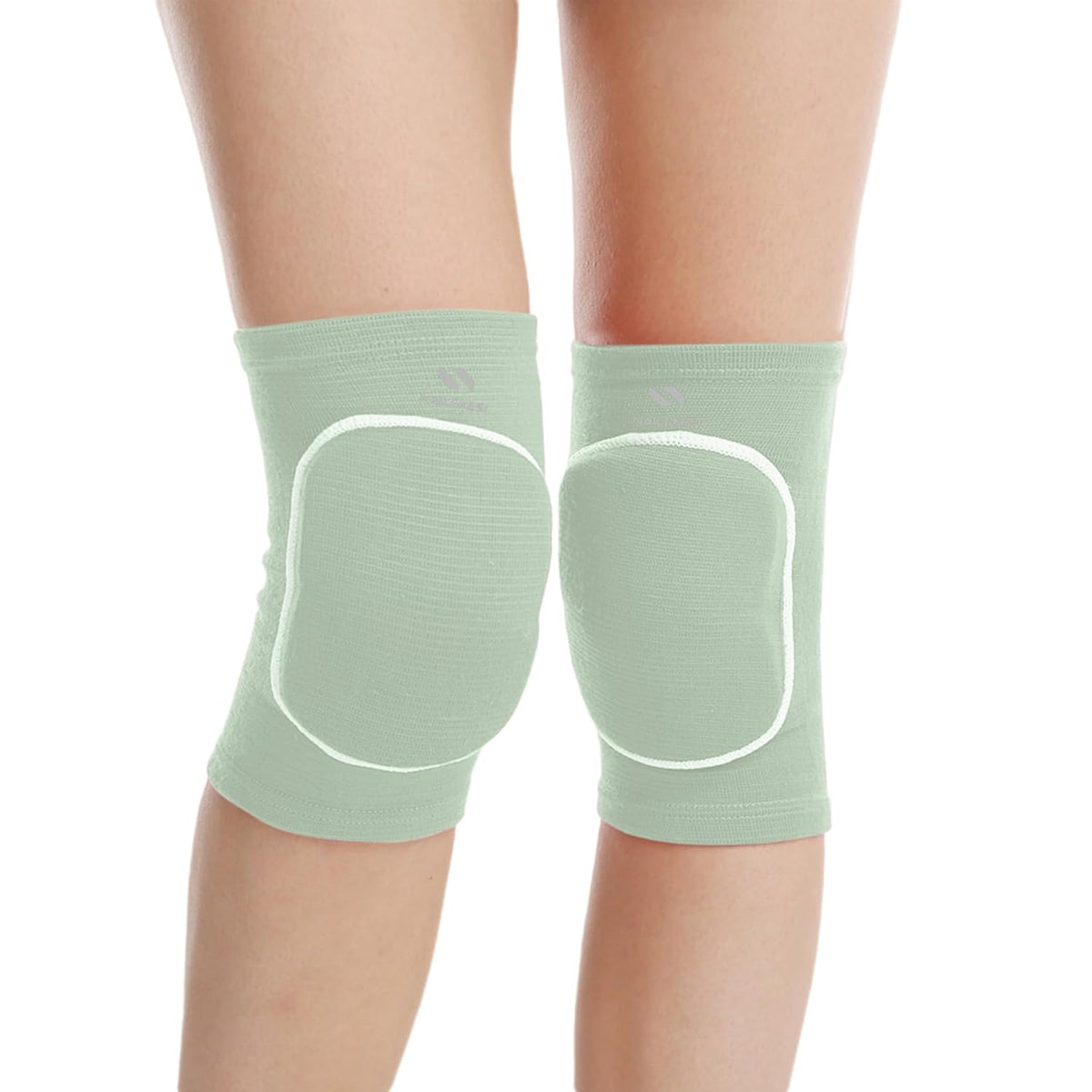 Men Women Protective Knee Pads, Anti-Slip Padded Sponge Knee Brace Knee Support for Football Volleyball Dance Skating Basketball Sports (Medium,Nude)