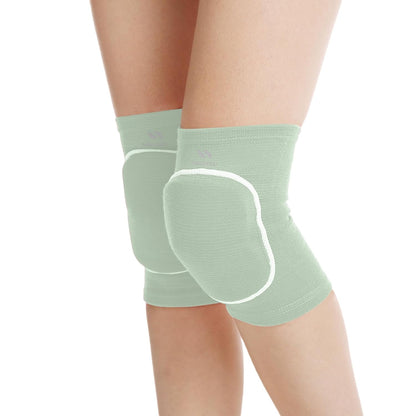 Men Women Protective Knee Pads, Anti-Slip Padded Sponge Knee Brace Knee Support for Football Volleyball Dance Skating Basketball Sports (Medium,Nude)