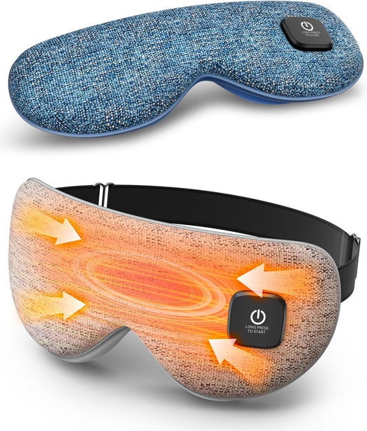 Cordless Rechargeable Heated Eye Mask for Dry Eye with 2 Replaceable Shells