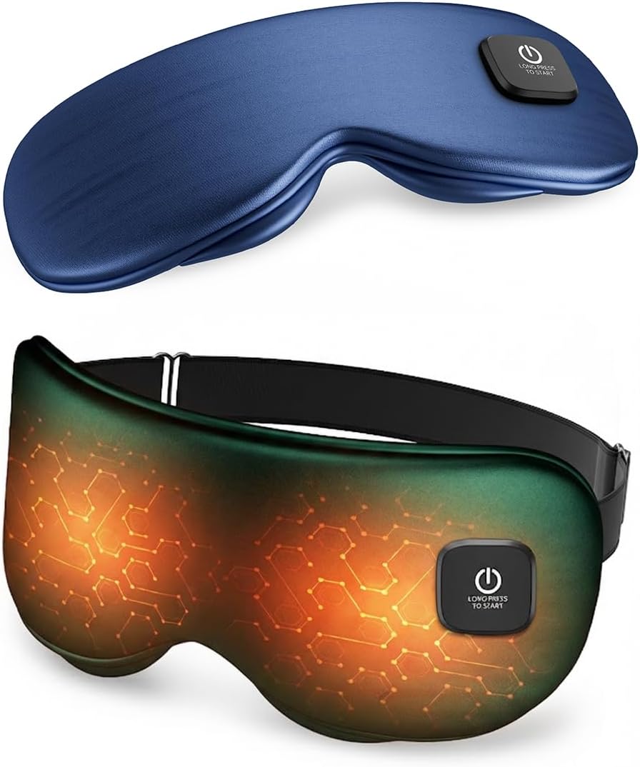Cordless Rechargeable Heated Eye Mask for Dry Eye with 2 Replaceable Shells