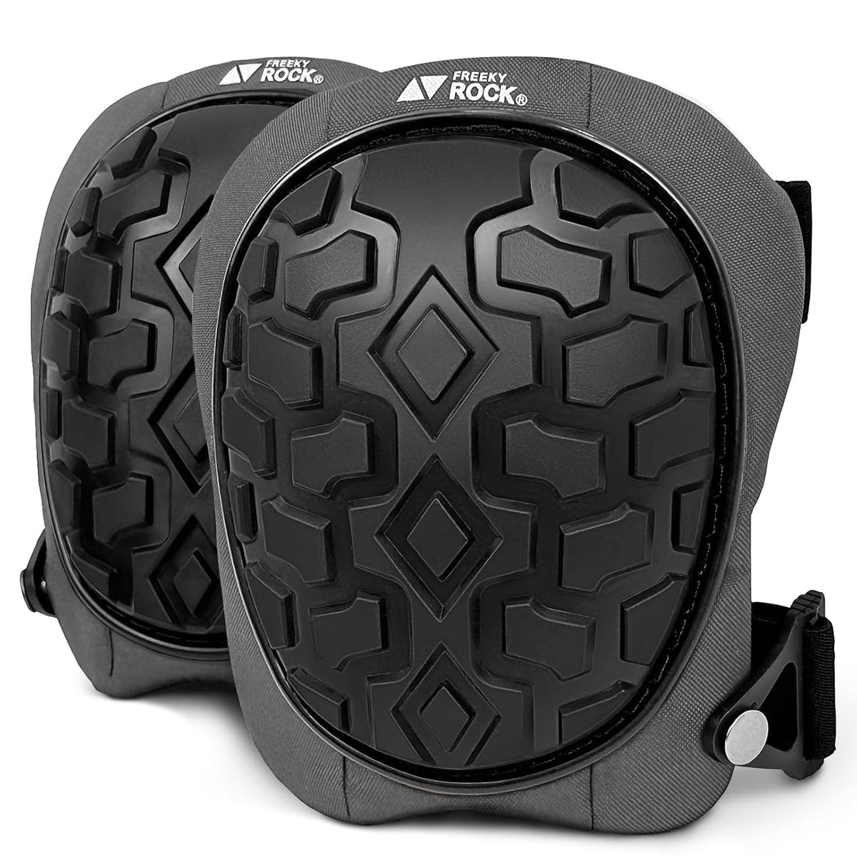 Professional Knee Pads for Work Construction with Heavy Duty Cap Foam Padding Gel Cushion Knee Pads for Men, Comfortable Adjustable Strong Strap, Military Grade Rivet for Flooring Gardening