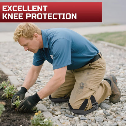 Professional Knee Pads for Work Construction with Heavy Duty Cap Foam Padding Gel Cushion Knee Pads for Men, Comfortable Adjustable Strong Strap, Military Grade Rivet for Flooring Gardening