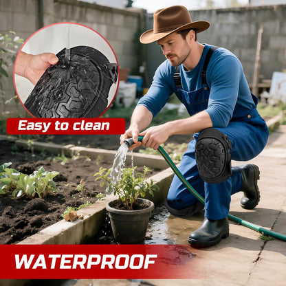 Professional Knee Pads for Work Construction with Heavy Duty Cap Foam Padding Gel Cushion Knee Pads for Men, Comfortable Adjustable Strong Strap, Military Grade Rivet for Flooring Gardening